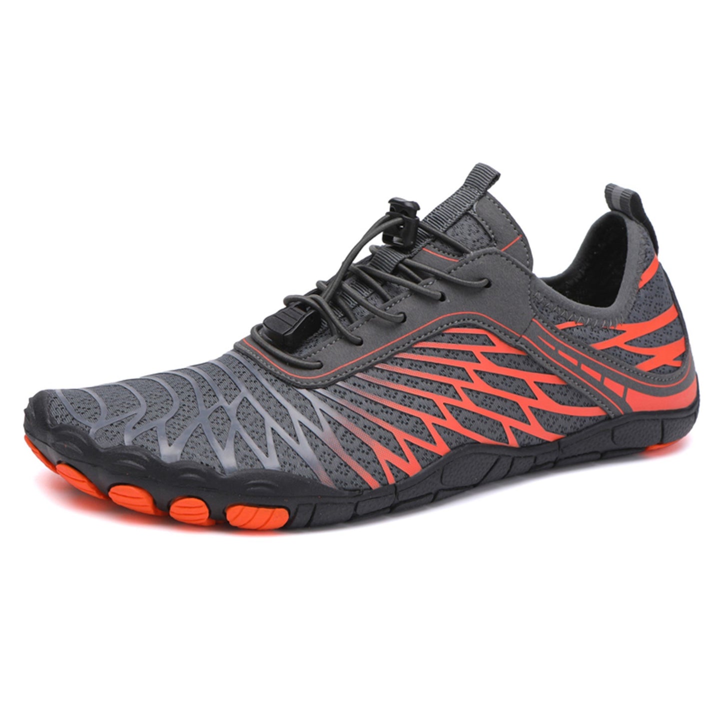 ZERO Zenith Midnight Series Orange Black barefoot shoe side profile
