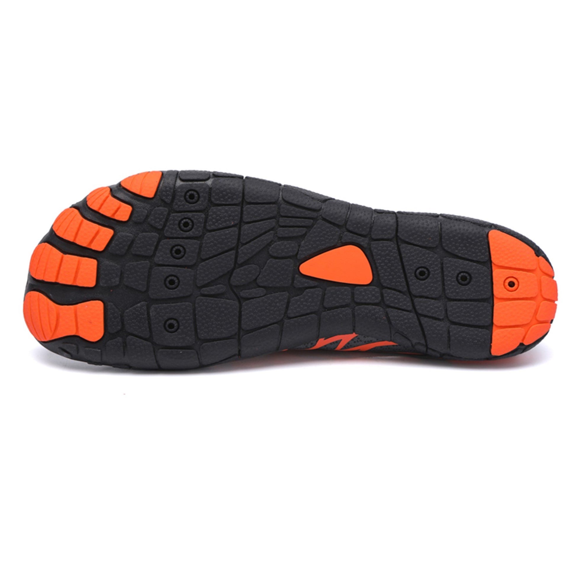 ZERO Zenith Midnight Series Orange Black barefoot shoe outsole tread