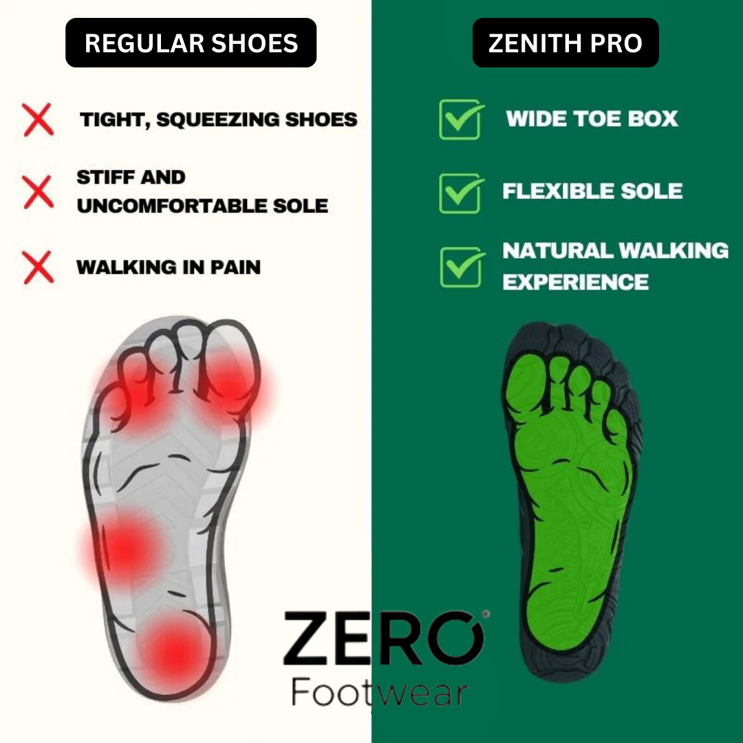 Zenith Pro- All-Day Comfort & Pain-Free Barefoot Shoes
