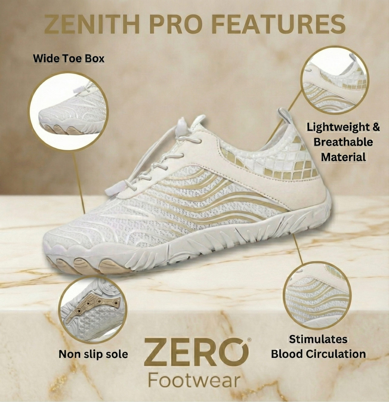 Zenith Pro- All-Day Comfort & Pain-Free Barefoot Shoes
