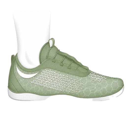 Illustration of a foot fitting naturally inside a ZERO Footwear barefoot shoe for all-day comfort