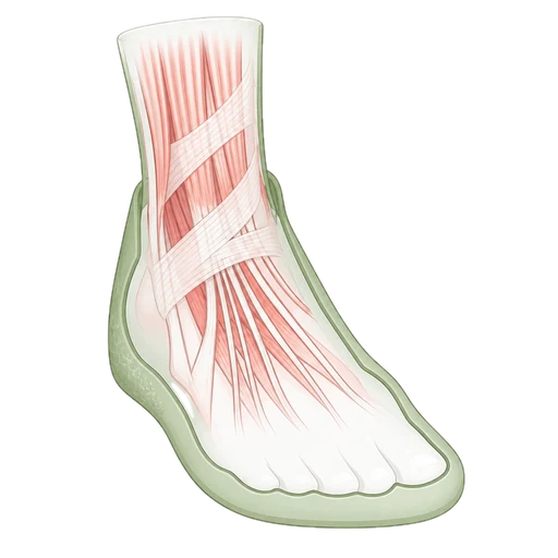 Anatomical illustration of the foot muscles engaged inside a ZERO Footwear barefoot shoe